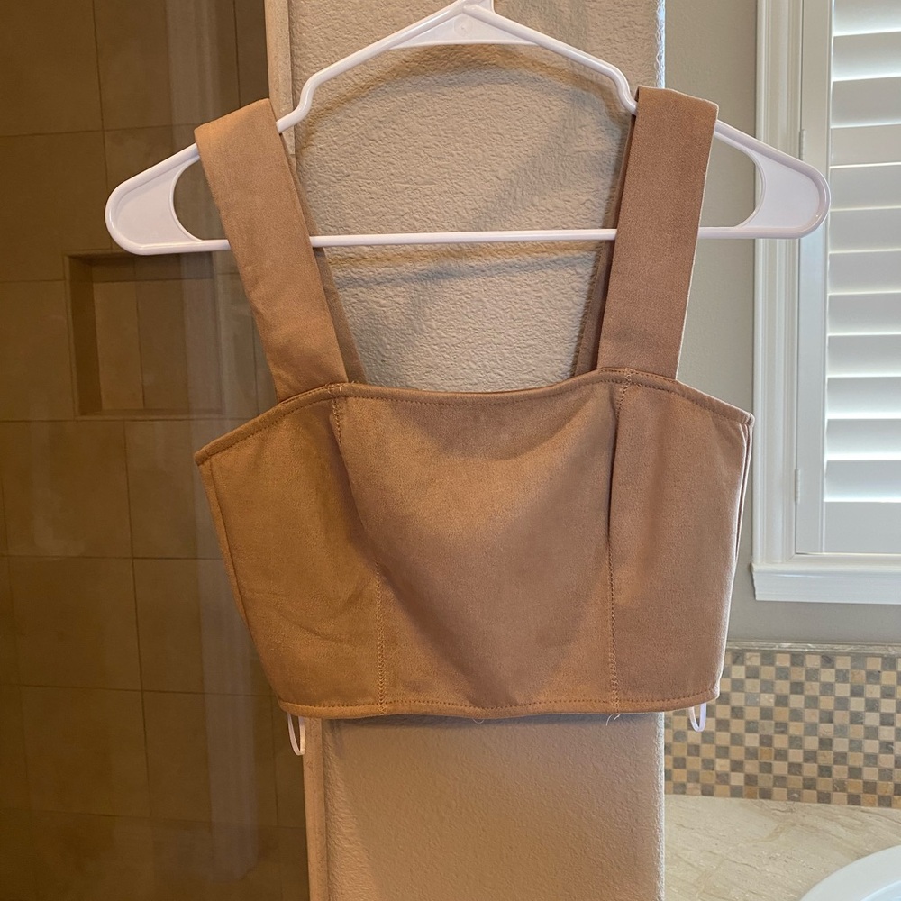 Naked Wardrobe Tan Skirt Set